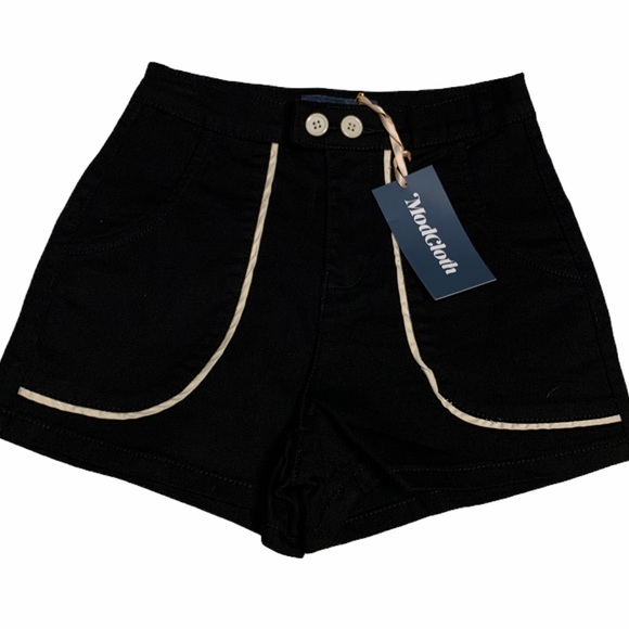 NWT ModCloth Black Outlined Delight Shorts - Picture 4 of 13
